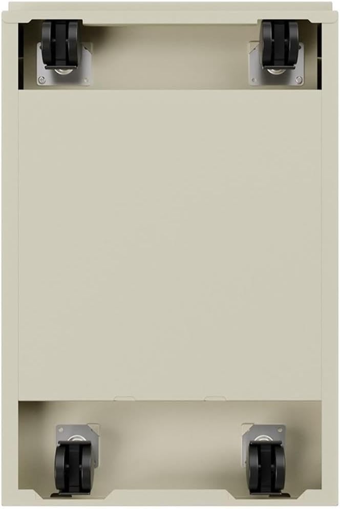 Scranton & Co 20" 3-Drawer Modern Metal Mobile Pedestal File Cabinet in Beige