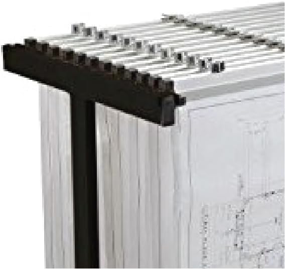 Adir Mobile Blueprint Storage Rack - Adjustable Mobile Blueprint Holder, Vertical Architect Drawing Rack with Wheels, Poster Rack Display, Construction Plans Holder (Without Blueprint Clamps)