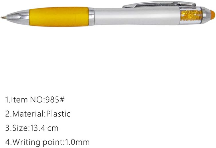 MiSiBao Stylus Pens for Touch Screens, Medium Point Pens with Crystals for Women and Kids Black Ink Pen with Stylus Ballpoint Pens with Comfort Grip for The Ipad(10 Count+4 Refills)