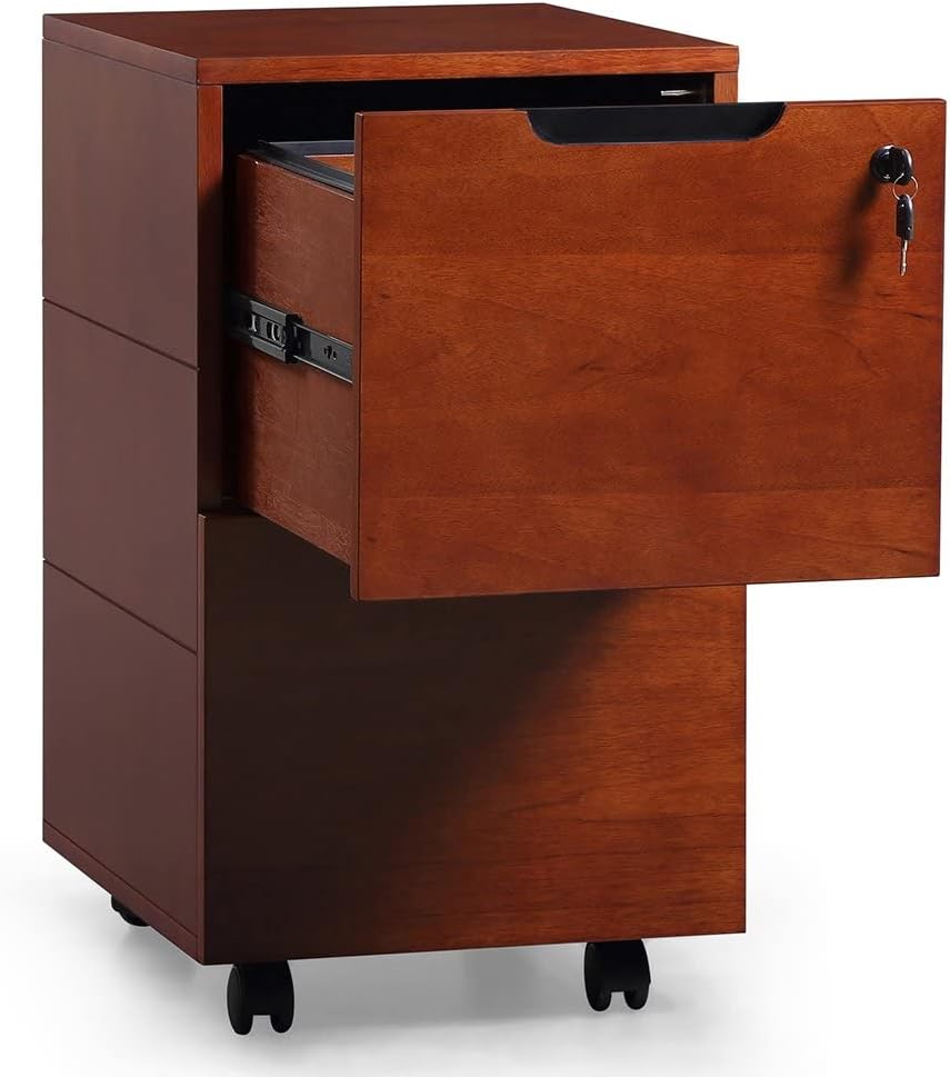 ZURI Hayes Modern 2 Drawer Mobile Legal and Letter Filling Pedestal - Light