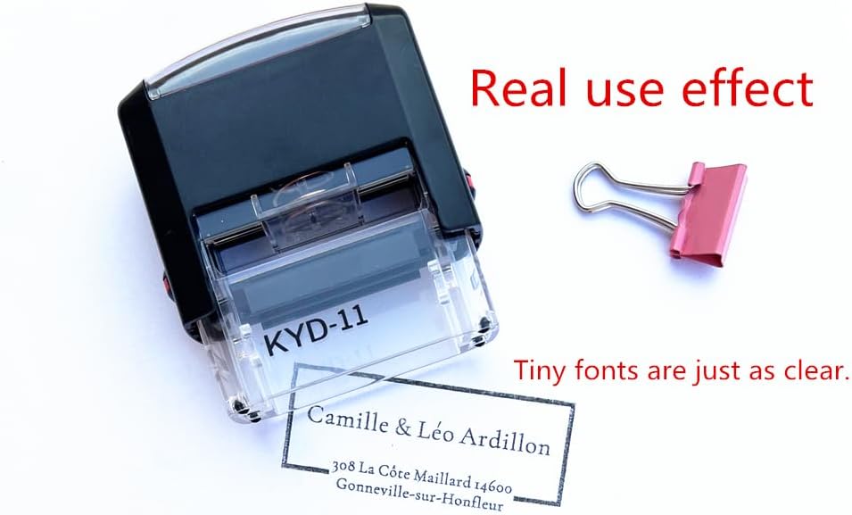 Multi-Size Custom Stamps Self Inking Personalized Logo Name Image Return Address Rubber Stamps for Office Business Personal Use (Rectangle-0.7x1.9inch)