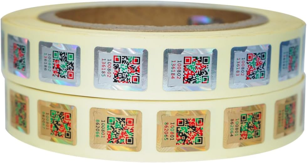 14 * 18mm Anti-Counterfeiting QR Code Labels Original Hologram Security Genuine Tag Authenticity Query Tamper Proof Stickers