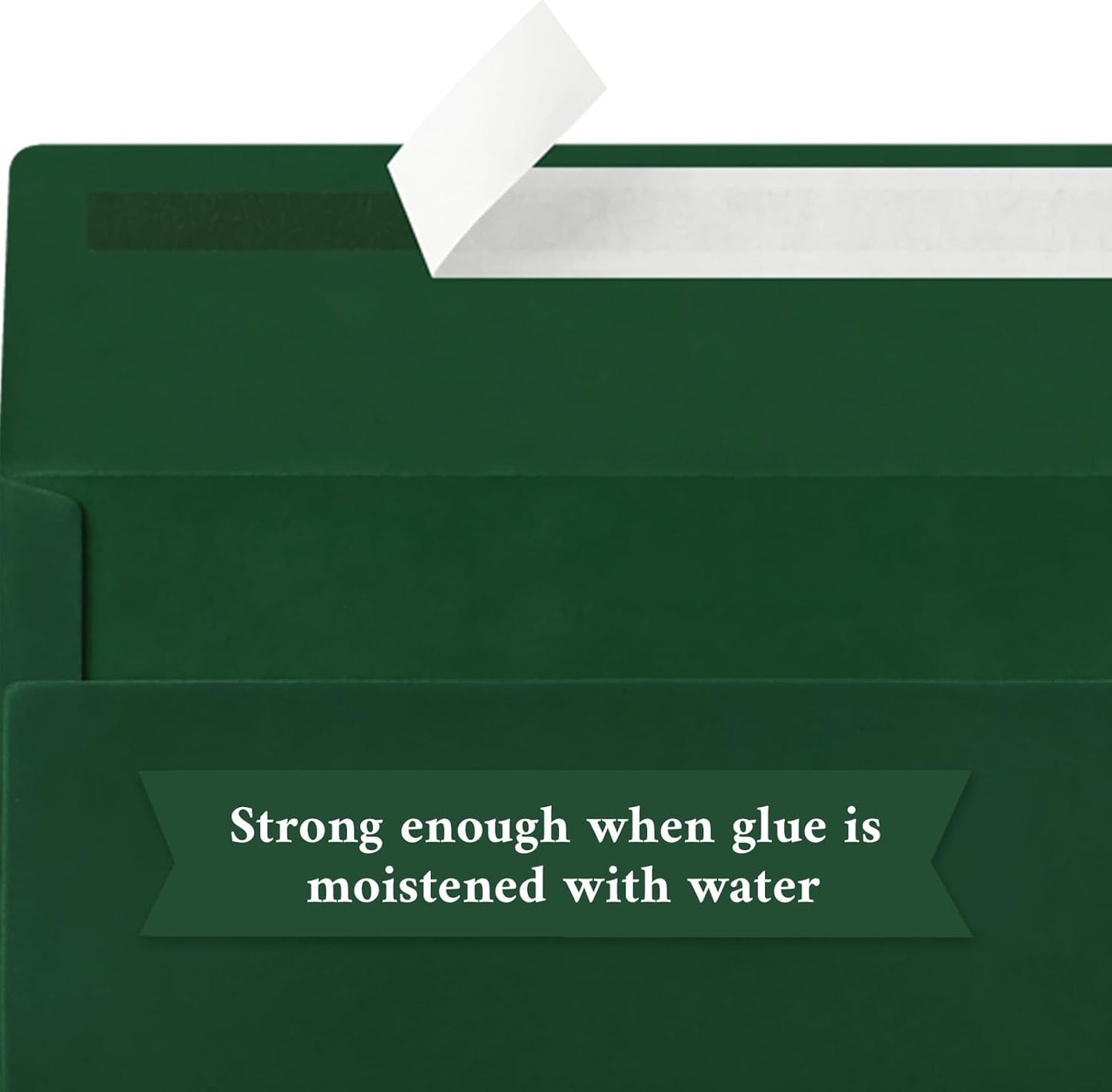100 Pack #10 Business Envelopes, Dark Green Standard Envelopes Self Seal, Letter Size Mailing Envelopes for Checks Letters Invoices Statements Christmas Birthday Graduation Wedding, 4 1/8 x 9 1/2 Inch