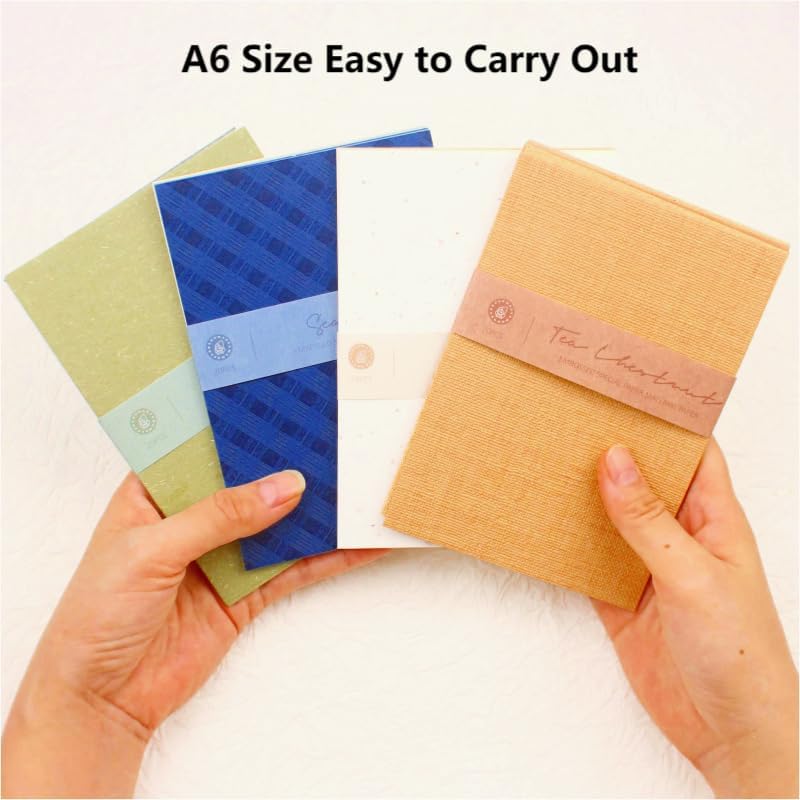 80 Sheets Textured Scrapbook Paper Packs, Assorted Color 120gsm Collage Paper Craft for Art, Scrapbooking, Junk Journals, Card Making, Mixed Media, Journaling, A6 Size