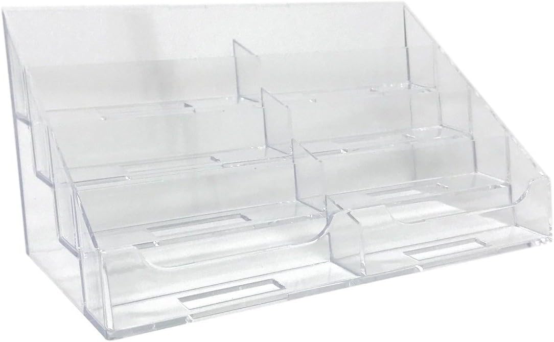 Dazzling Displays Clear 8-Pocket Counter Top Business Card Holder