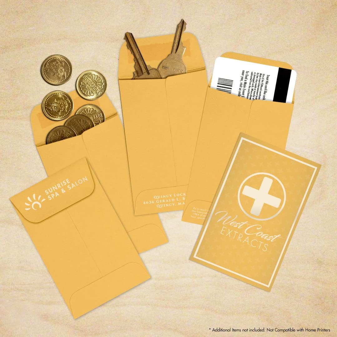 LUXPaper #1 Coin Envelopes | 2 1/4" x 3 1/2" | Brown Kraft | 24lb. Text | 1,000 Qty