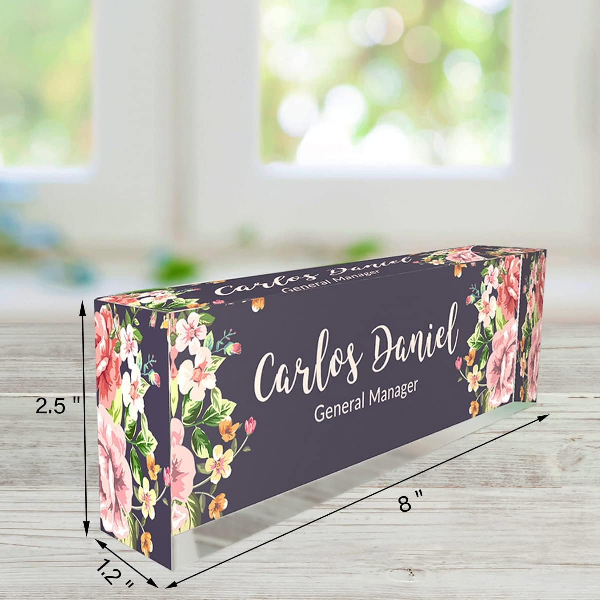 Personalized Name Plates for Desk | Custom Plate Gifts|Office Decor Women|Name Tags|Desk Decorations Women or Men|Acrylic Office Decorations