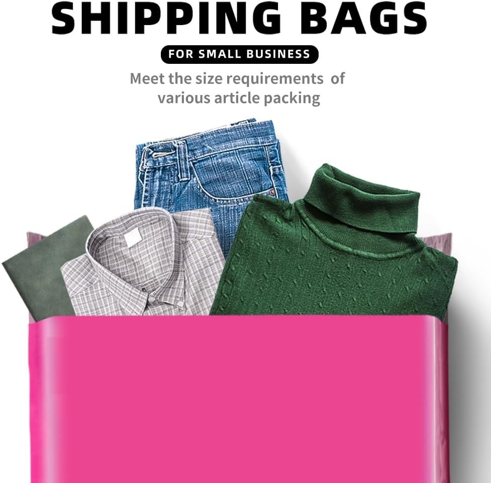 POLYSELLS 50 pcs 19x24 Inches Pink Poly Mailers Shipping Envelopes, Strong Adhesive Sealing, Waterproof, and Tear-resistant Postal Mailing Bags for Clothing, Books, and Accessories
