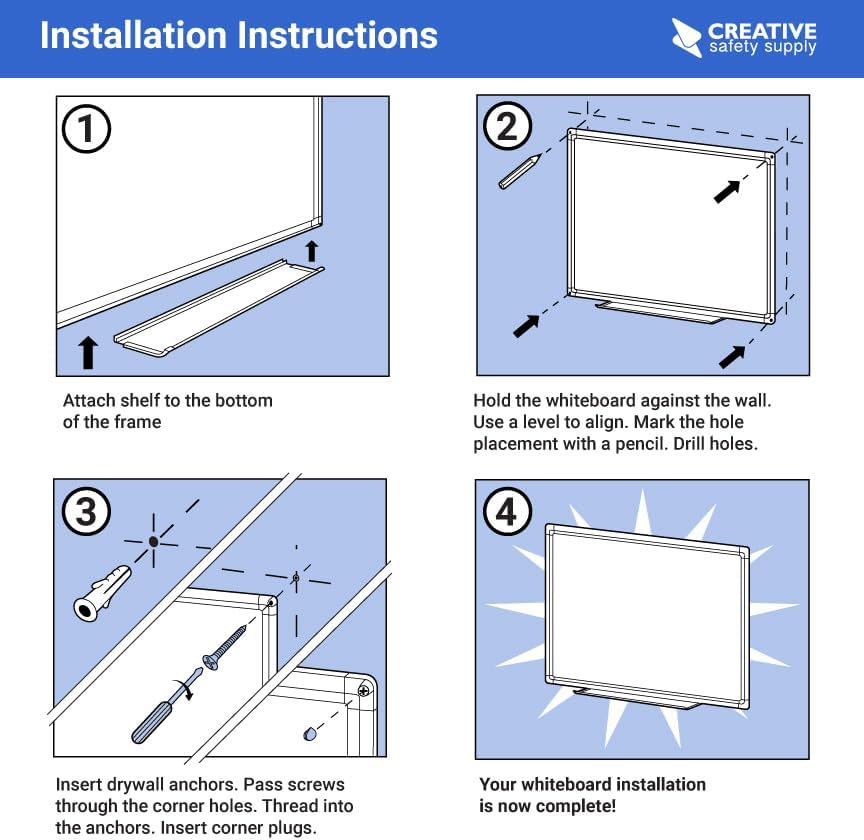 Project Planning Dry-Erase Whiteboard 36" x 24"