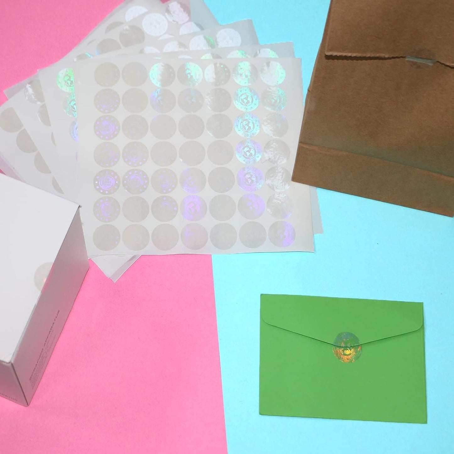 Tamper Evident Labels Hologram Transparent Blank Crystal Clear Sealing Package Seal Self Adhesive Security Warranty Void Tamper Proof Stickers Round 0.8 inch Diameter(320pcs)