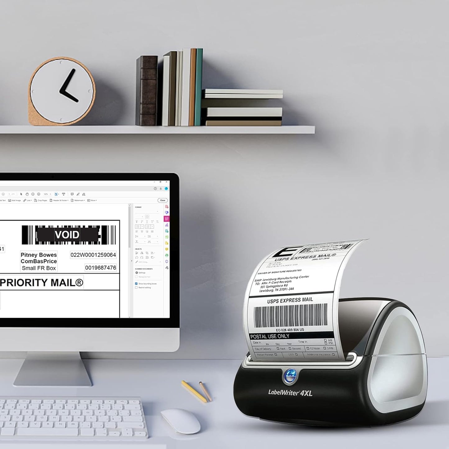 Shipping Labels 4"x6" Compatible with Dymo LabelWriter 4XL 1744907, 1755120, Thermal Postage Labels for All Thermal Label Printers, Permanent Adhesive, BPA Free, 220 Labels/Roll (2 Rolls)