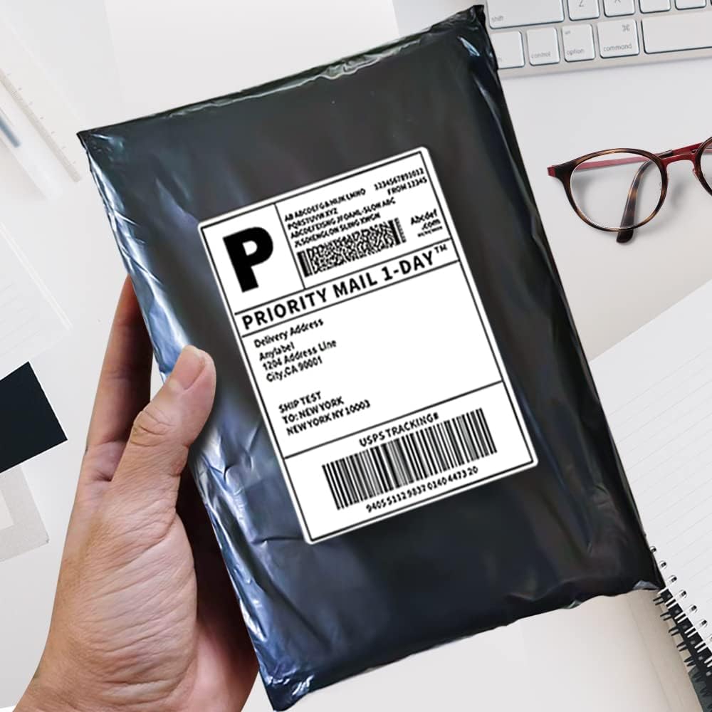 POLYSELLS 1000 pcs 6x9 Inches Black Poly Mailers Shipping Envelopes, Strong Adhesive Sealing, Waterproof, and Tear-resistant Postal Mailing Bags for Clothing, Books, and Accessories