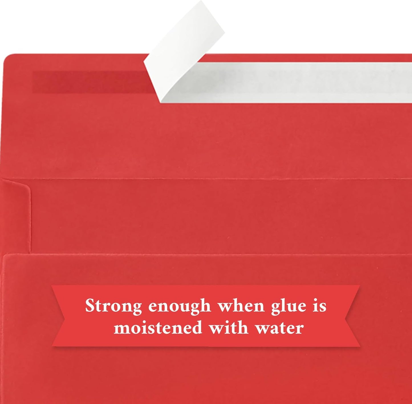 50 Pack #10 Business Envelopes, Red Standard Envelopes Self Seal, Letter Size Mailing Envelopes for Checks Letters Invoices Statements Christmas Birthday Graduation Wedding, 4 1/8 x 9 1/2 Inch