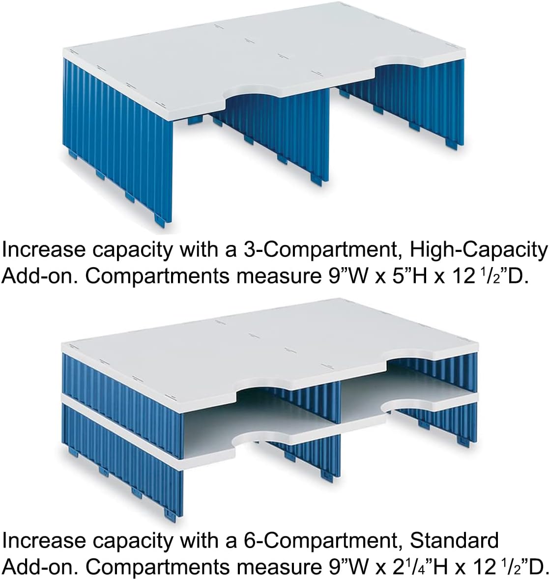 Ultimate Office Tierdrop Desktop Organizer. 6-Compartment High Capacity Mail, Classroom and Literature Sorter, Features Extra High Slots for Bulky Packages & Supplies. Add-On Tiers for Easy Expansion