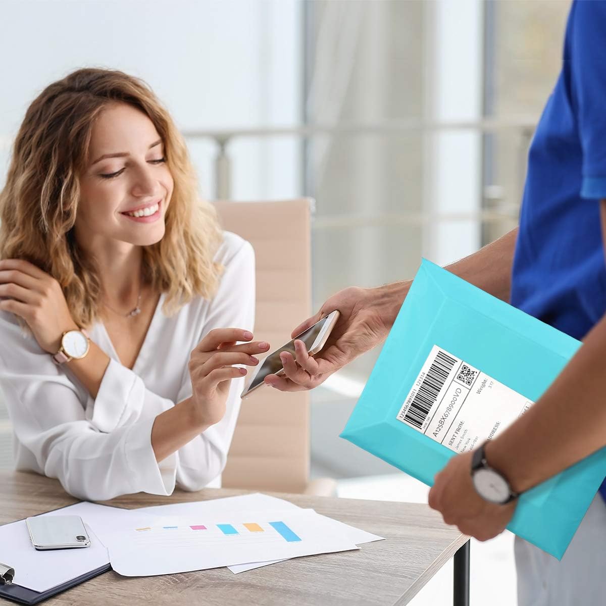 UCGOU Poly Mailers 14.5x19 Inch Teal 200 Pack Large Shipping Bags #7 Strong Thick Mailing Envelopes Self Sealing Adhesive Waterproof and Tear Proof Mailing Bags for Shipping Clothes