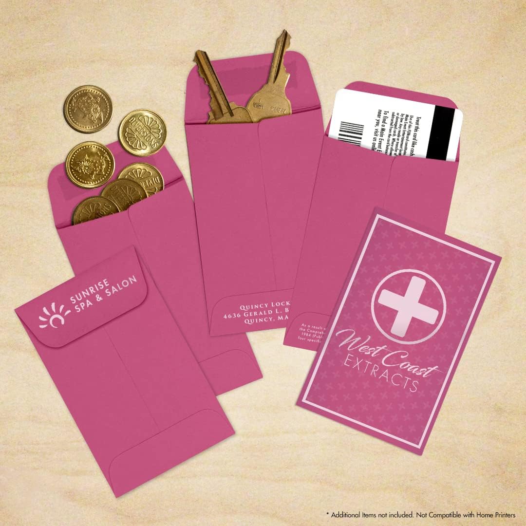 LUXPaper #1 Coin Envelopes | 2 1/4" x 3 1/2" | Magenta Pink | 80lb. Text | 500 Qty