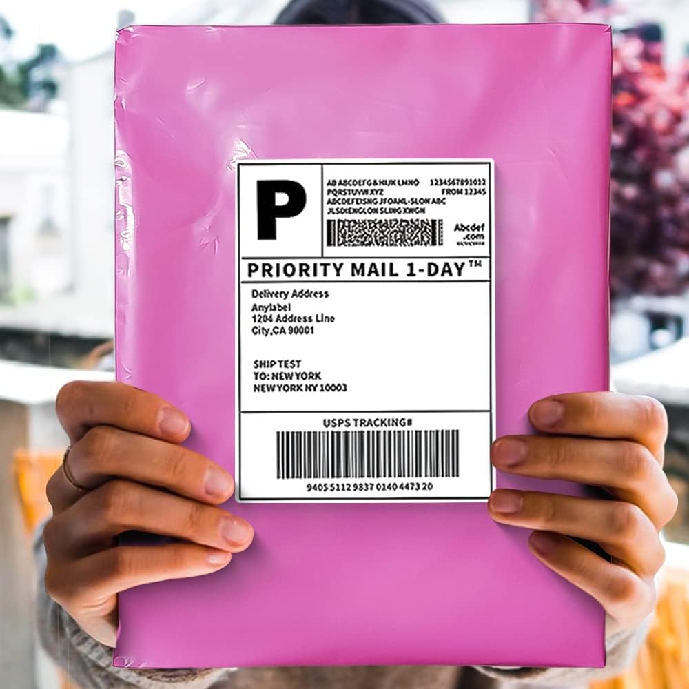POLYSELLS 1000 pcs 10x13 Inches Pink Poly Mailers Shipping Envelopes, Strong Adhesive Sealing, Waterproof, and Tear-resistant Postal Mailing Bags for Clothing, Books, and Accessories