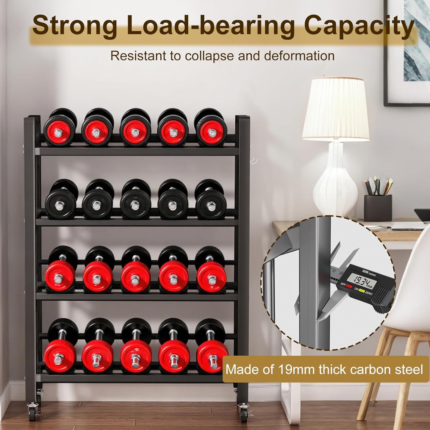 Bookshelf Movable Book Cart Multi-Layer Storage Rack Large-Capacity Rolling Cart L-Shaped Carbon Steel Shelf Suitable for Storing Books, Magazines, Newspapers, Shoes