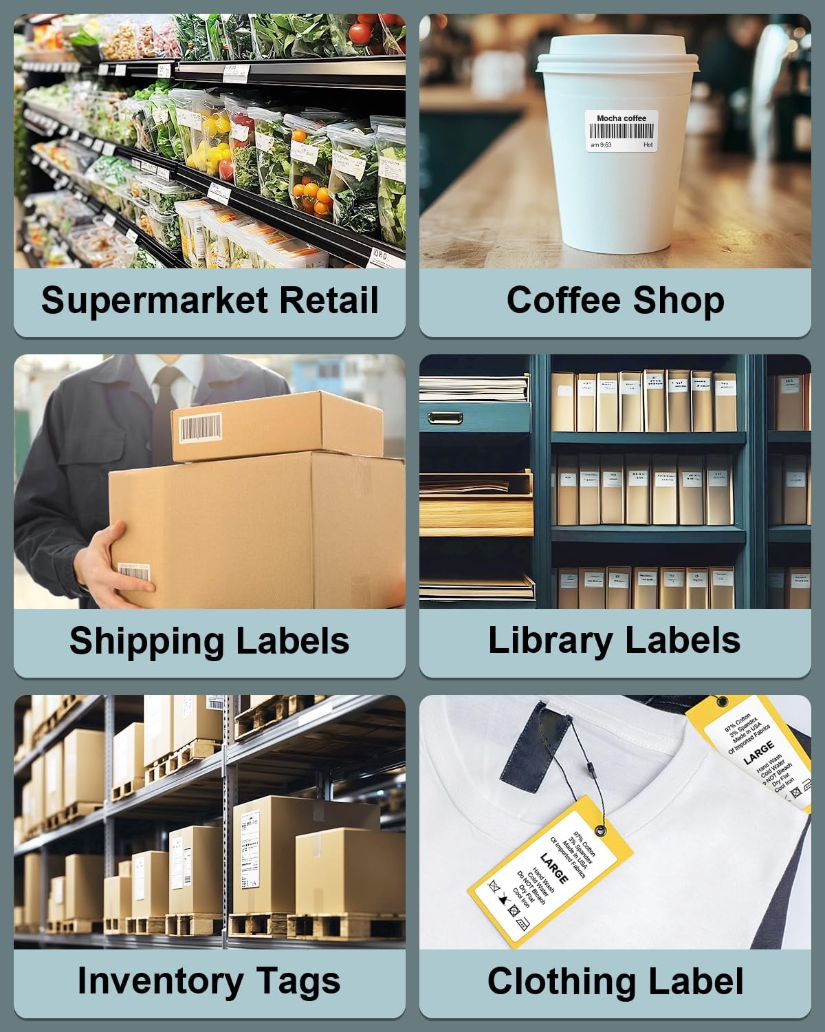 2.25" x 1.25" 3-Proof White Direct Thermal Labels for Zebra ZD410 ZD411 LP2824 ZD421 ZD420 GK420D, 12 Rolls 12000 Pcs 2-1/4x1-1/4 Barcode Return Address Labels Used with Rollo MUNBYN