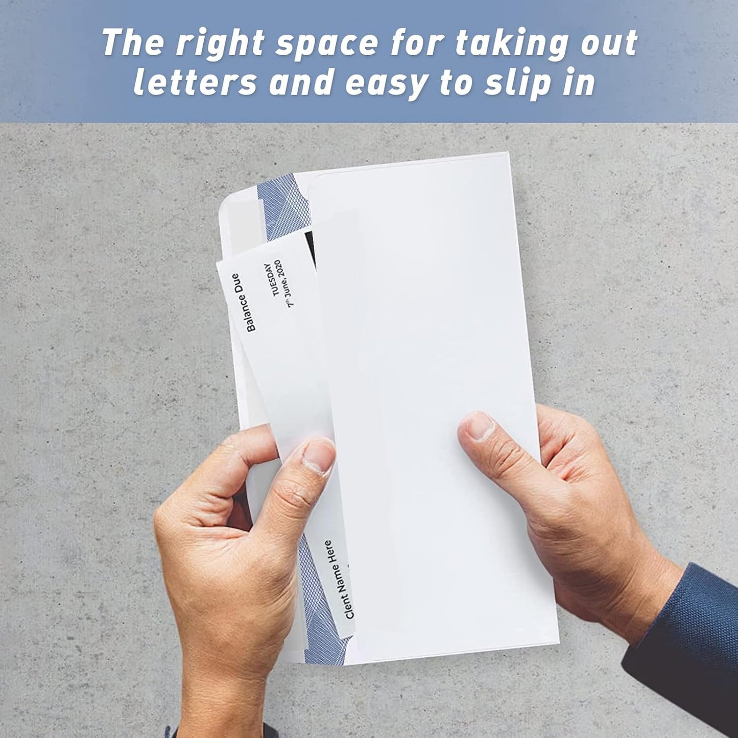 750#8 Self Seal Business Envelopes, PANDRI No.8 Double Window Design for Business and Quickbooks Check(invoice not fit), Documents Secure Mailing - Number 8 Size 3 5/8 X 8 11/16-24LB