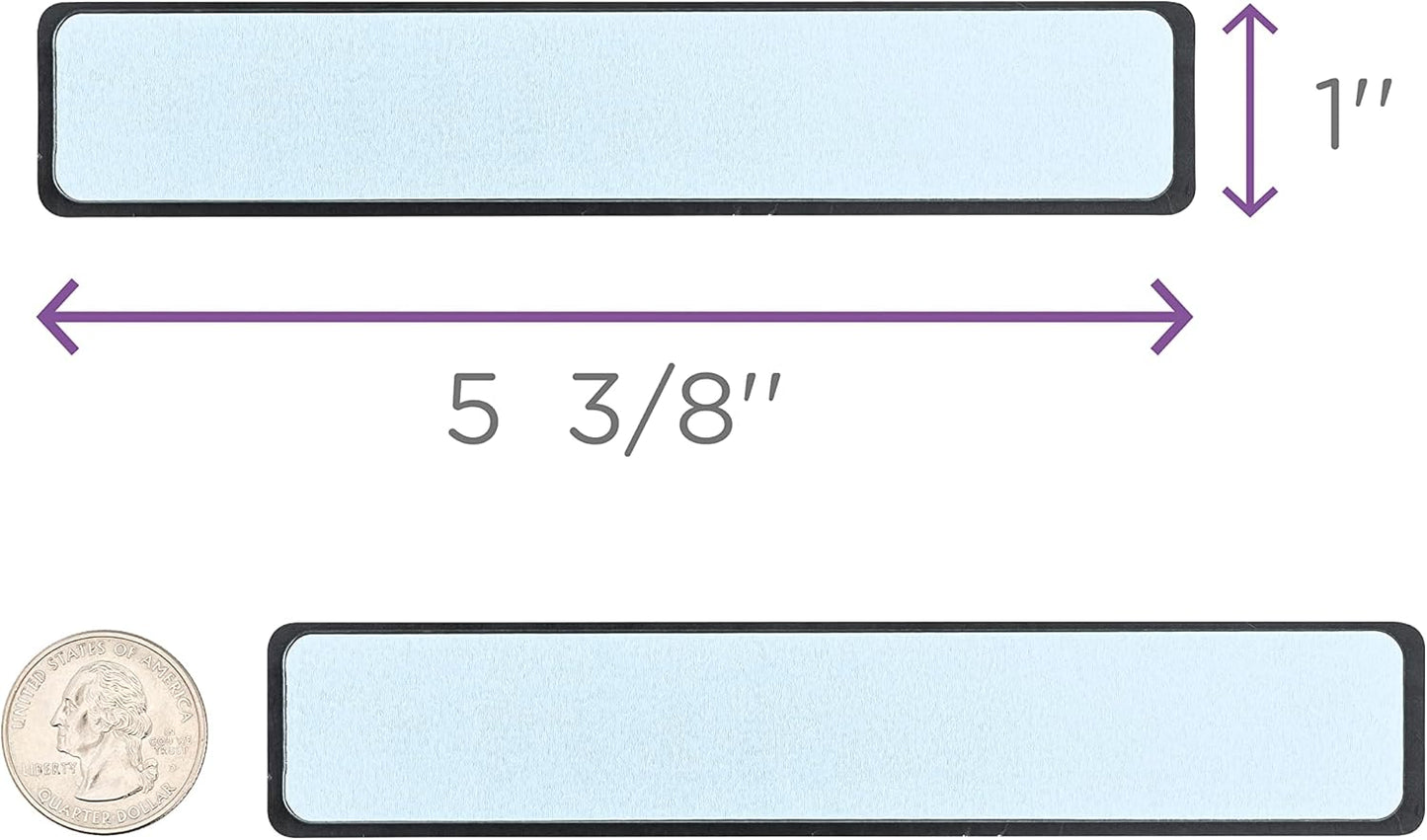 Carstens Adhesive Sticker Labels, 5 3/8” x 1”, Binder Labels for 1” Ring Binder Spines, Sky Blue, Roll of 200