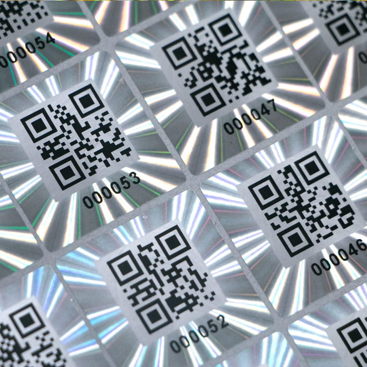 300pcs Hologram QR Code Labels, Tamper-evident Security Seal Sticker,Warranty Void Tamper Proof Labels with Unique Sequential Serial Numbering(1x1inch)