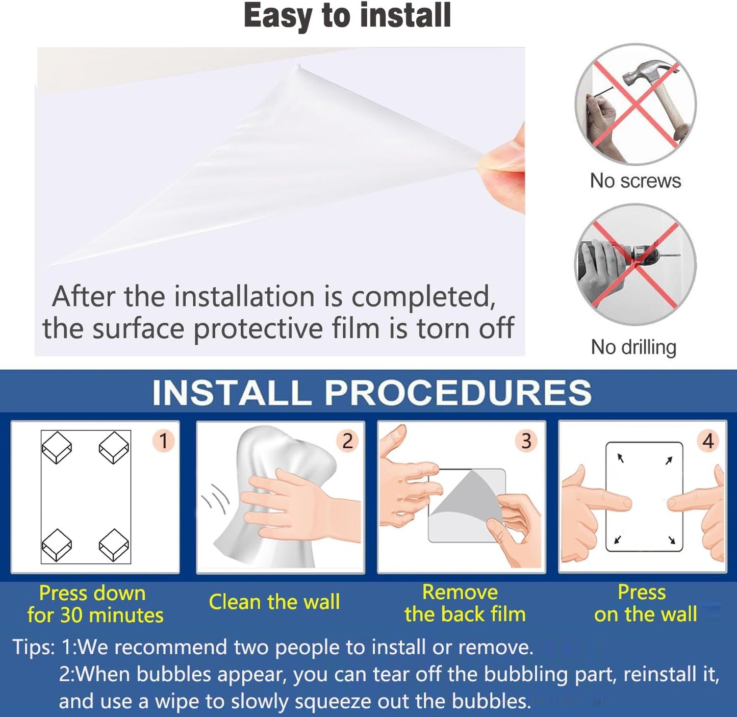 Magnetic Dry Erase Whiteboard Paper for Wall 50" x 18" Self Adhesive White Board Sticker with 12 Magnet Marker and Magnetic Eraser for Kids Office Home Whiteboard Wallpaper Peel and Stick