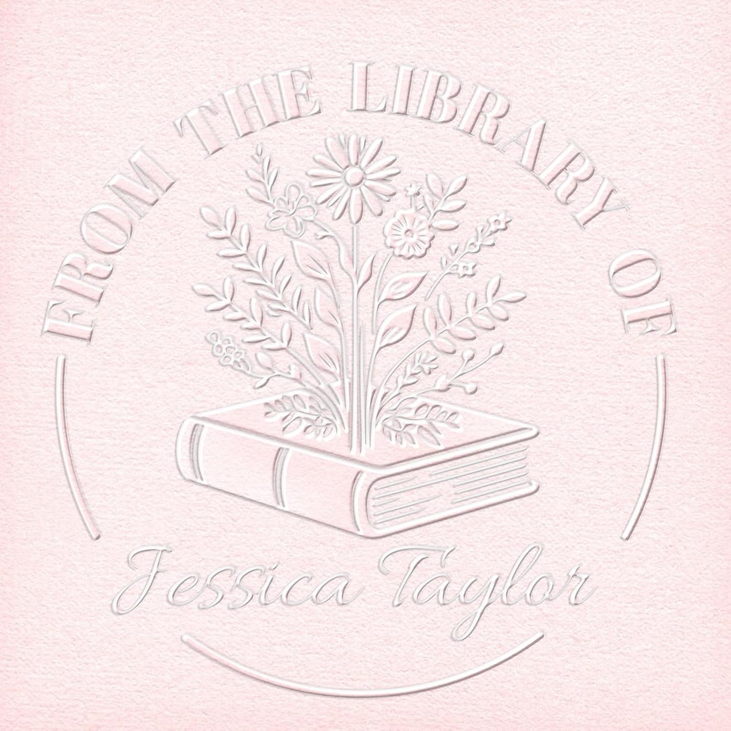 HDSD Custom Book Embosser - Personalized Book Embosser with Your Message or Design - A Unique Gift for Writers, Book Lovers, Book Clubs & Book Collectors (Initials and Text)