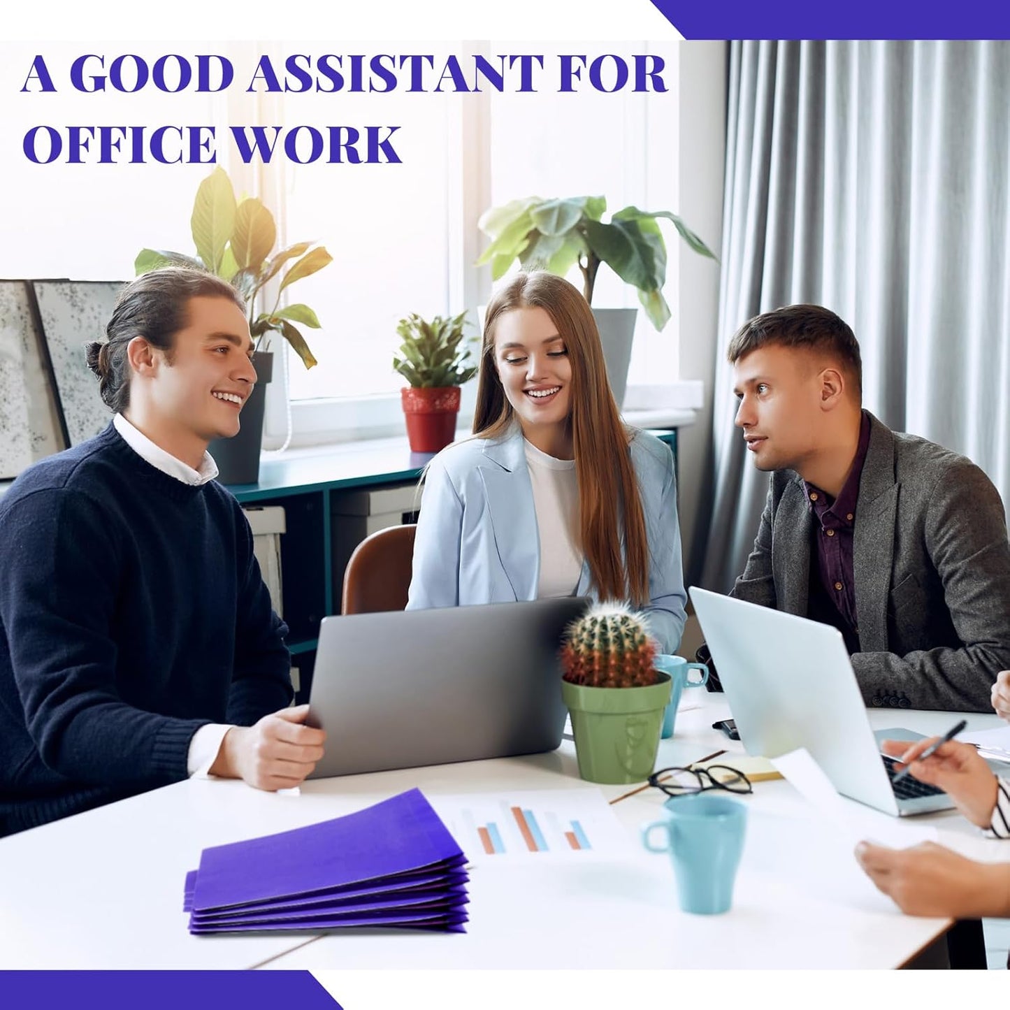 48 Pcs Classification Folders Letter Size, 1 Divider Pressboard File Folder with Fasteners, Expanding File Organizer Bulk for Teachers, Clergy, Office, Church, Christmas Donations (Purple)