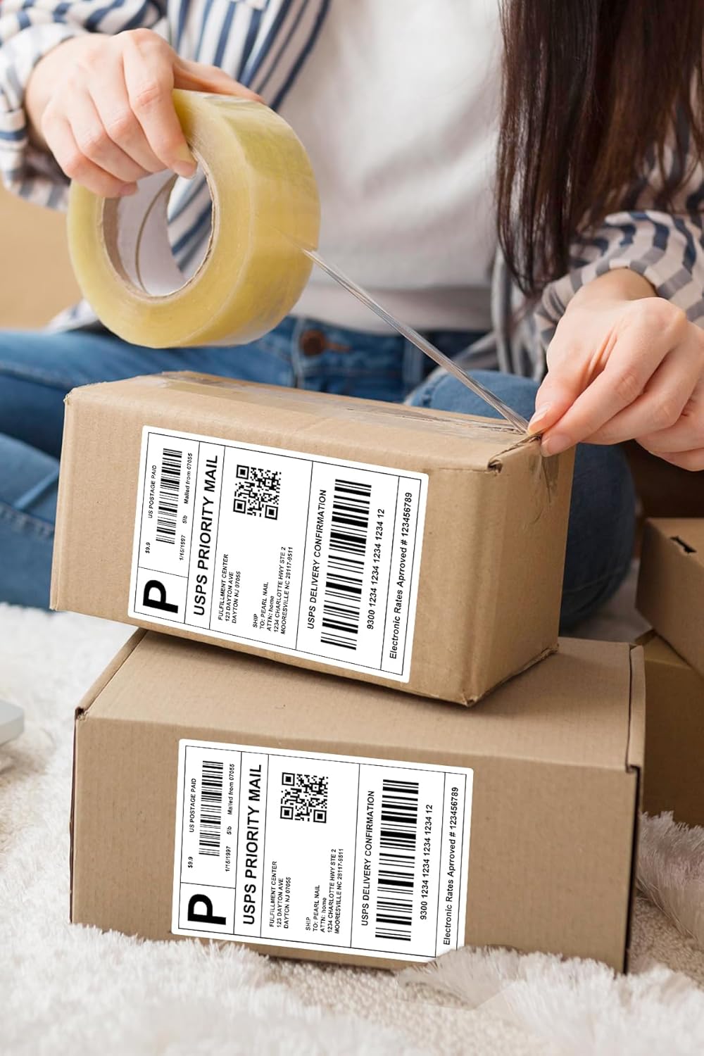 Premium 4x6 Thermal Labels | 3000/Stack, Water-Resistant & BPA-Free | for Direct Thermal Printing