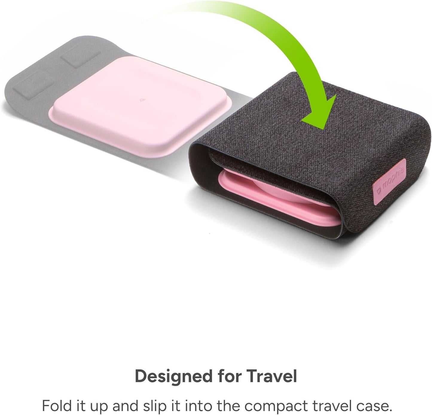 Mophie 3-in-1 Travel Charger with MagSafe - Portable Wireless Charging Hub, Compatible w/iPhone 17/16/15/14/13/12 Series, Apple Watch Series 11 to 1 & Ultra, AirPods Pro/3rd Gen, Cherry Blossom Pink