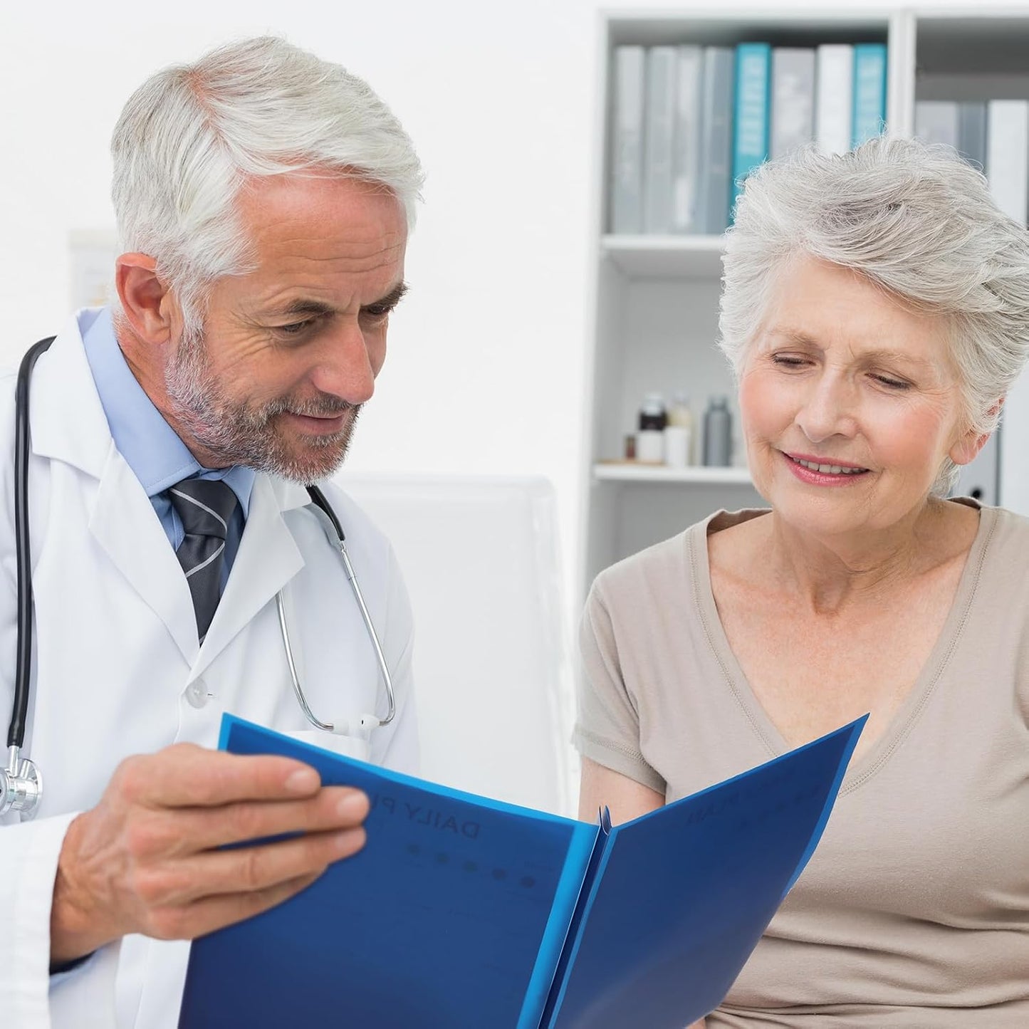 Patelai 48 Pcs Plastic Folders with 2 Pockets and 3 Prongs Home Folders with Card Slot Letter Size Heavy Duty Report Covers for Back to School(Navy Blue,Classic)