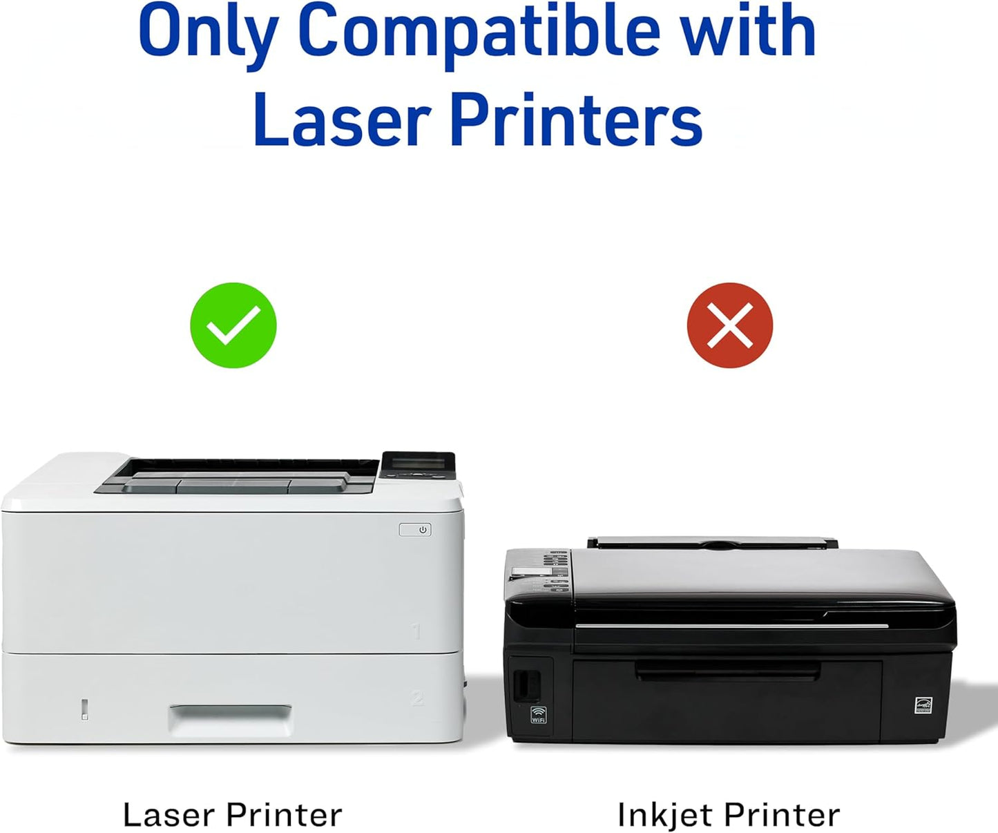 Avery Waterproof Sticker Labels for Printer - 1"x2-5/8" Mailing Labels, Ultrahold Permanent Adhesive, Laser Printers, 7,500 Printable Avery Address Label Sheets (5520)