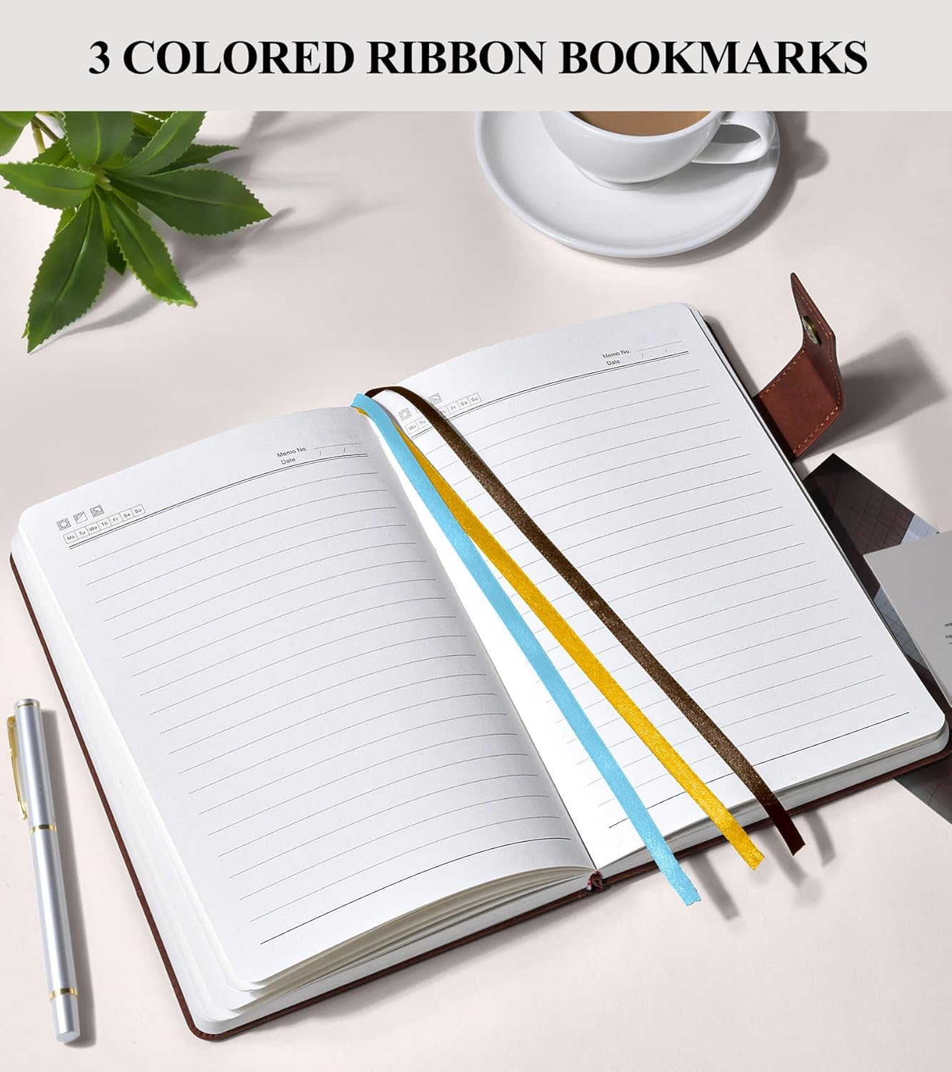 365 Page Thick Lined Journal Notebook for Men Women, A4 Large Leather Journals for Writing, Hardcover Notebooks for Work, School, Note Taking, Business, Travel Diary, College Ruled 8.5" x 11"