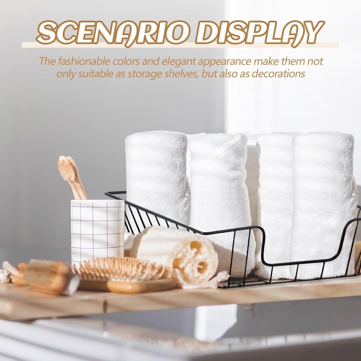 Yeaqee 6 Pcs Letter Tray Wire Paper Trays Stackable File Desk Organizer Metal File Paper Holder Basket for Desk Desktop Letter Storage for Office Home Classroom School(14'' x 10'' x 3'',Black)