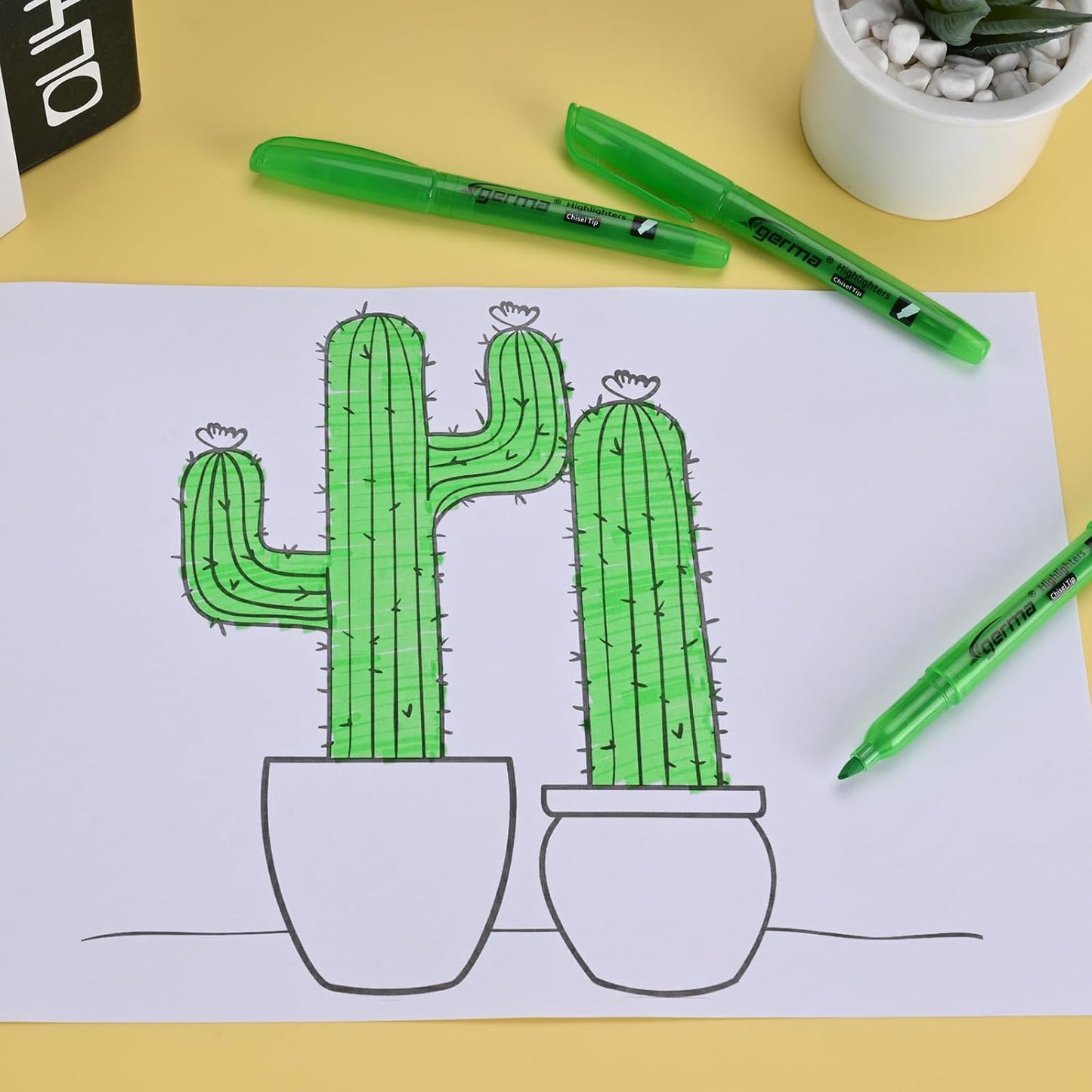 Highlighters 36 Pack, Chisel Tip Green Highlighter Bright Colors,Quickly Drying, Perfect for Students Kids Adults Classroom, School, Office