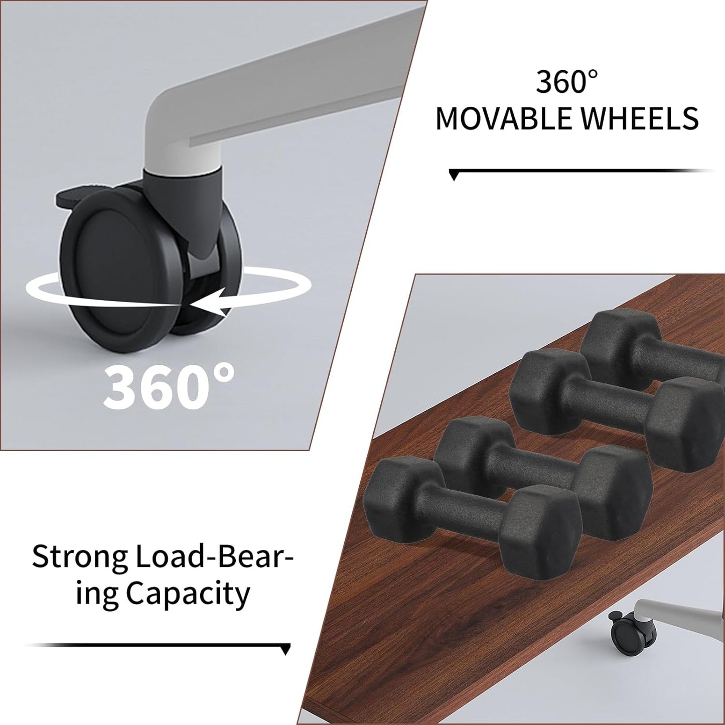 Conference Room Table with Flip-Top Design for Dynamic Meetings, Business Table Computer Desk with Heavy-Duty Frame,Foldable Seminar Meeting Tables for Home Office (6, A, 70.8IN)