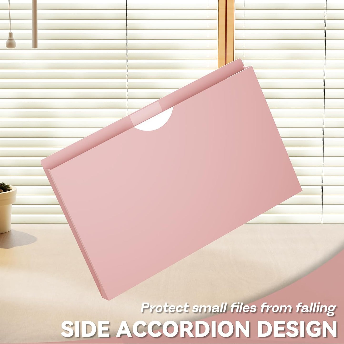 Plastic 1 Inch File Jackets Legal Size,12 Pack Manilla Pocket Folders,Expandable File Jackets for Document,Heavy Duty Expansion Pocket,Reinforced Straight Cut Tab,Poly File Jacket,Pastel Color