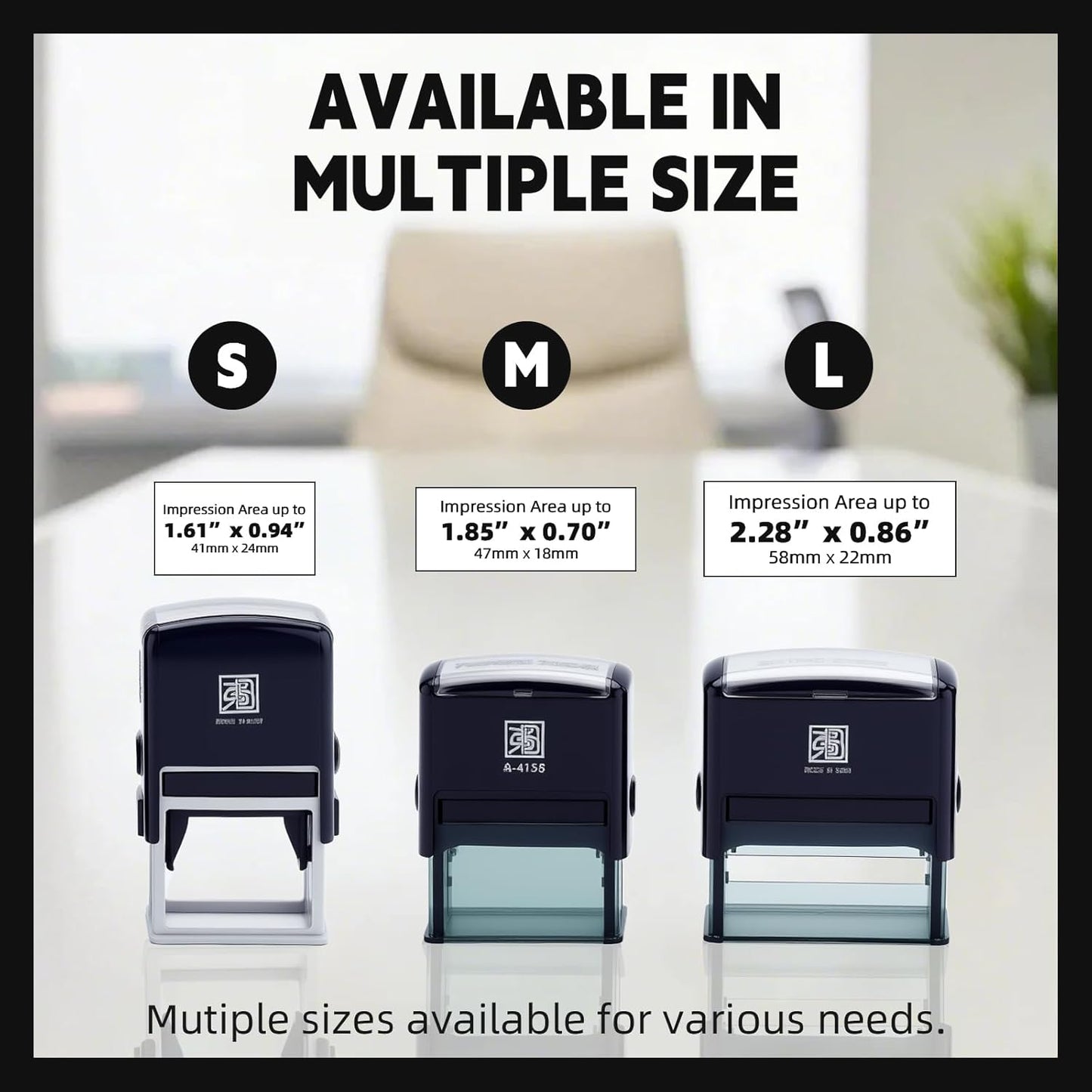 Personalized Self-Inking Signature Stamp - Custom Name/Initials Design with 6 Ink Color Options | Perfect for Legal Documents, Checks, Paperwork | Large Size for Home, Office & Business Use