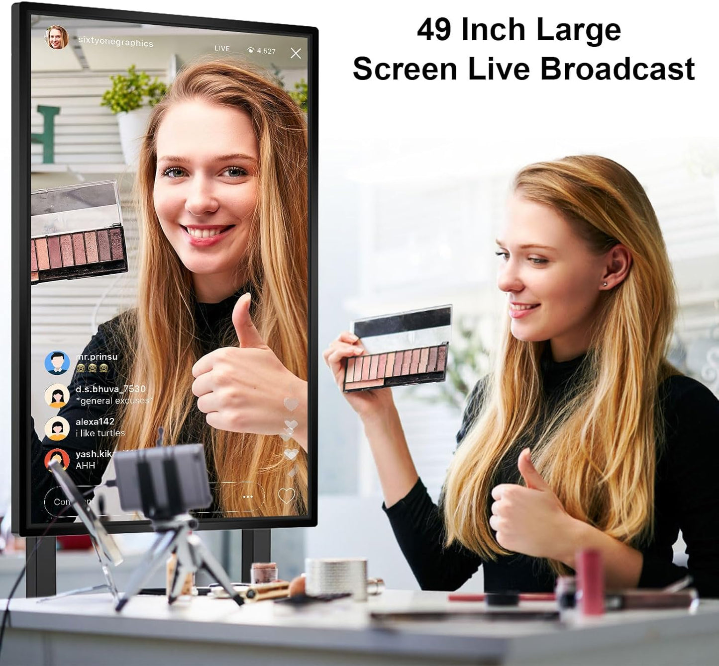 49" Smart Board, Electronic Interactive Smartboard for Classroom, Screen Mirroring, 8+64GB, Android iOS 14.0, Digital Whiteboard for Presention Annotation Live Streaming(Wall Mount Included)