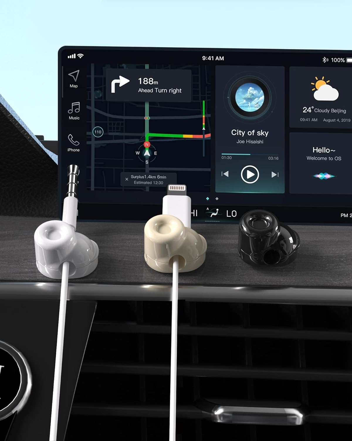 Magnetic Cable Clips, Adjustable Cord Holder Management, Adhesive Wire Keeper Organizer for Home Office Desk Phone PC Car Wall Desktop Nightstand Appliance (9-Pack Black Shoes)