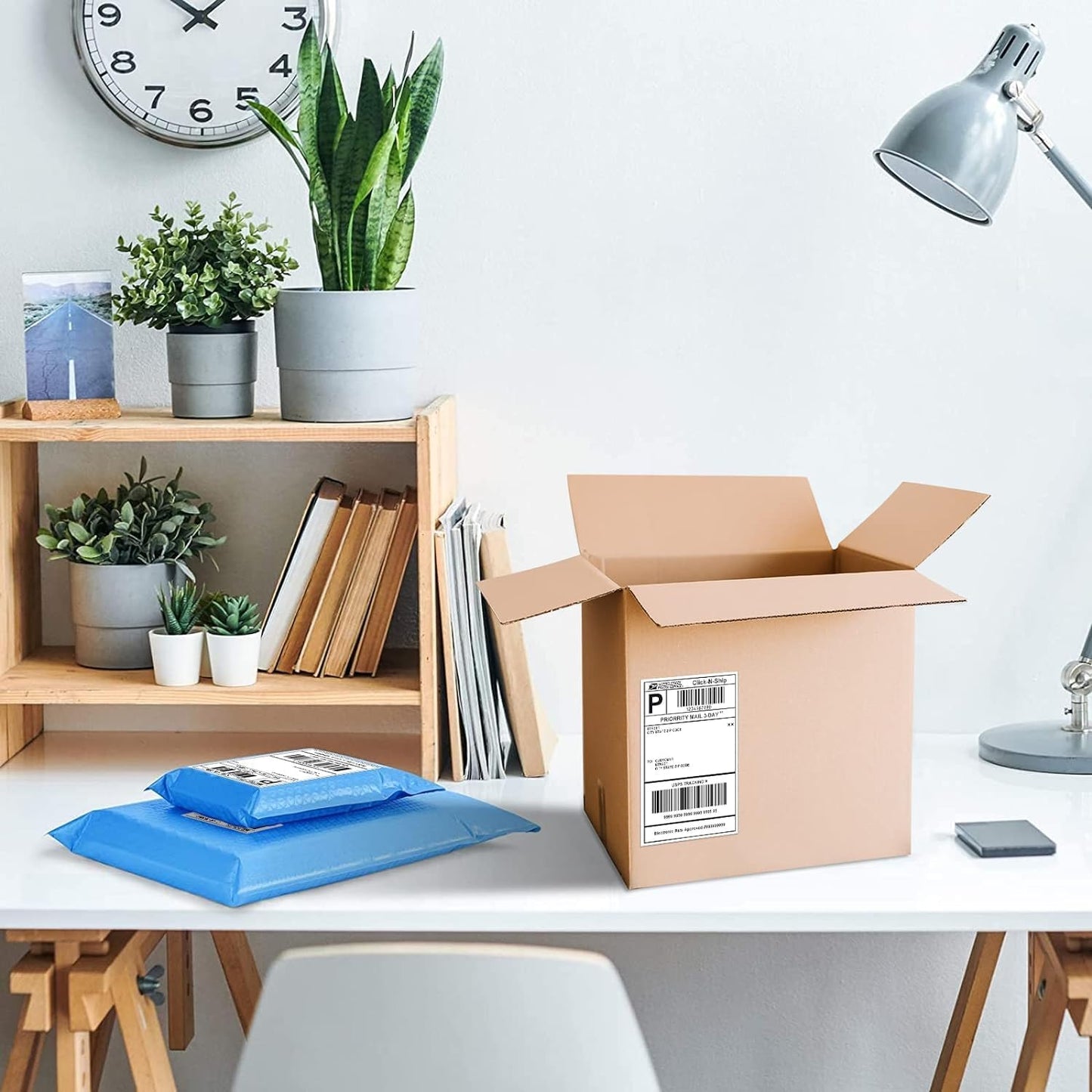 Shipping Labels 2 Per Sheet Round Corner Half Sheet Labels Mailing Labels for Packages Laser & Inkjet Printer Labels, 8126/5126 (1000sheet-2000labels)