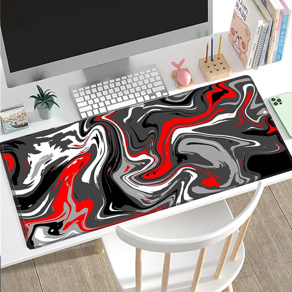 Large Mouse Pad for Desk - Gaming Mouse Pad with Stitched Edges, Anti-Slip Base, Desk Pad for Keyboard and Mouse
