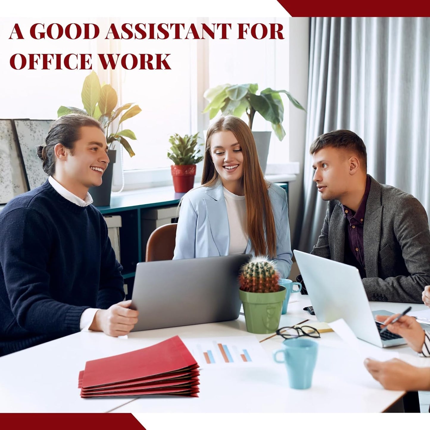 24 Pcs Classification Folders Letter Size, 1 Divider Pressboard File Folder with Fasteners, Expanding File Organizer Bulk for Teachers, Clergy, Office, Church, Christmas Donations (Red)