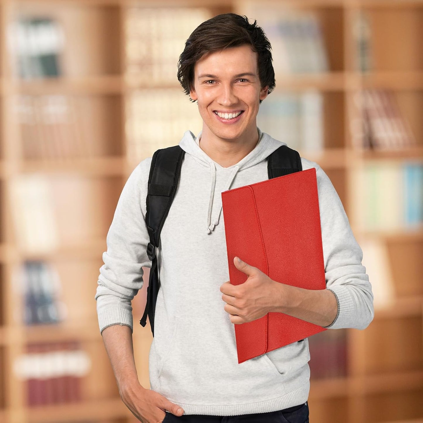 PATIKIL PU Leather A4 File Folder, Document Holder Filing Organizer Portfolio Envelope Folder Case with Snap Closure for Letter Receipt Style 2, Black