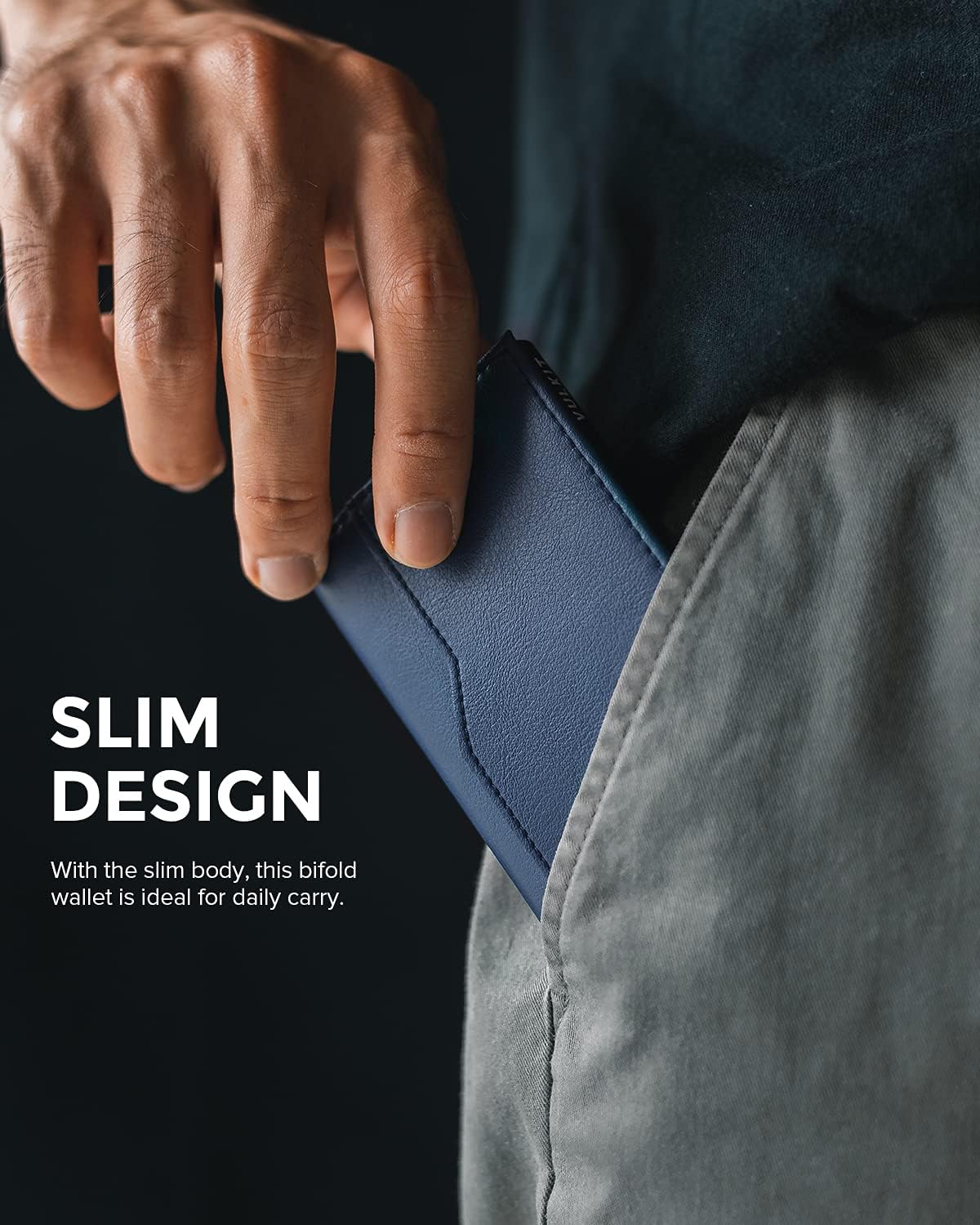 VULKIT Card Holder Wallet with Double ID Windows RFID Blocking Pop Up Wallet Minimalist Design for 12 Cards