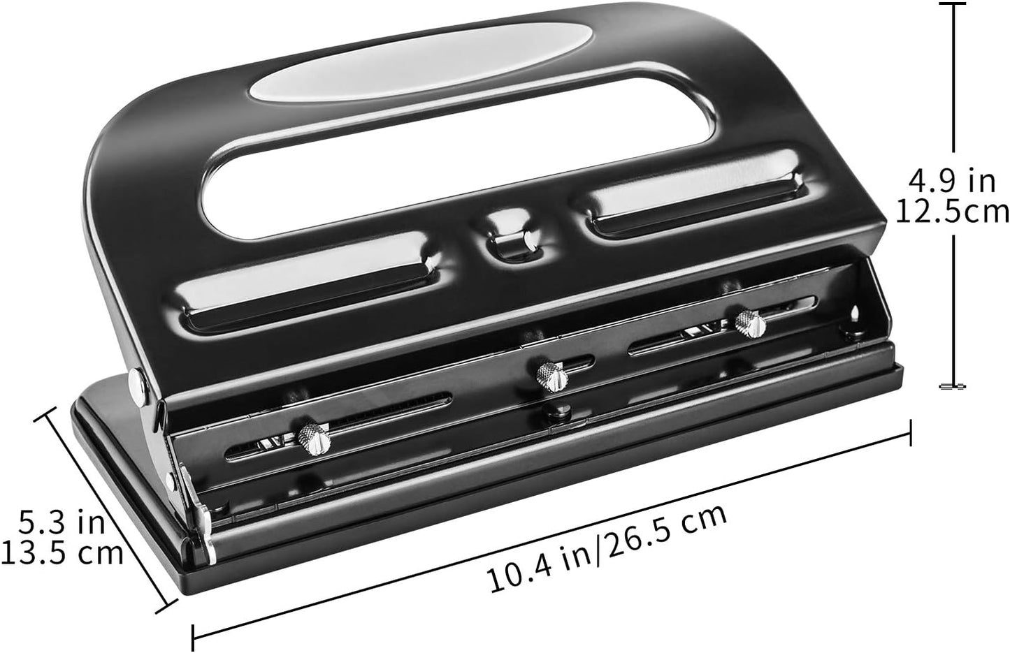 Amazon Basics 3-Hole Punch, 30 Sheet Capacity, Pack of 6, Black