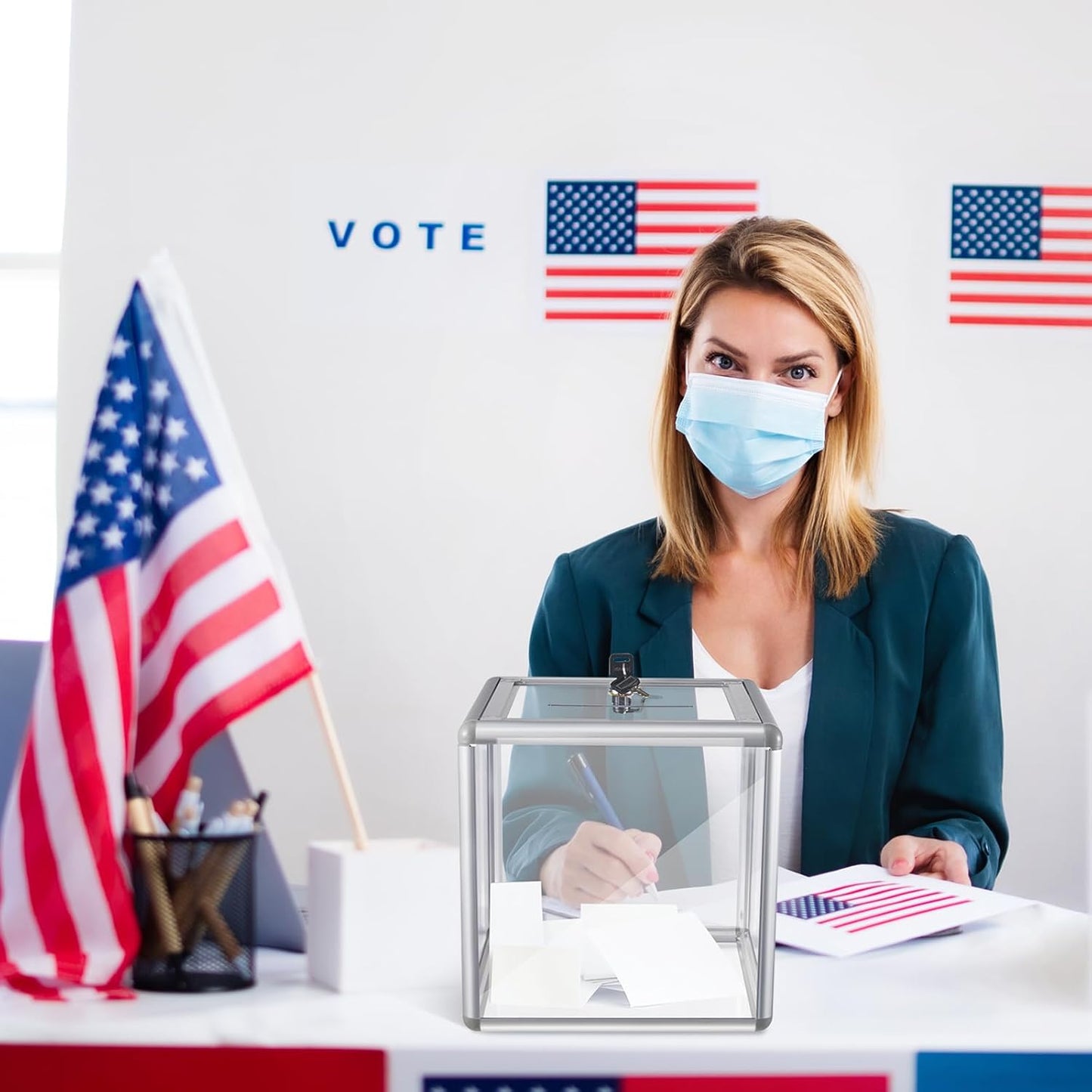 Acrylic Donation Raffle Box with Slot & Lock, Large Clear Ballot Offering Suggestion Ticket Holder for Fundraising Drawing Storage Container Tip Jar Voting Charity(10 x 10 x 10 In,Clear)