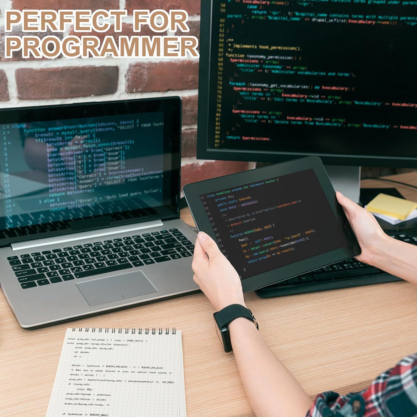 1 Pack Graph Paper Spiral Notepad A5 Top Wirebound Notepad Grid Notebook Steno Pads Memo Notebook Grid Paper 140 Pages for Writing Sketching Drawing Office Supplies (Kraft)