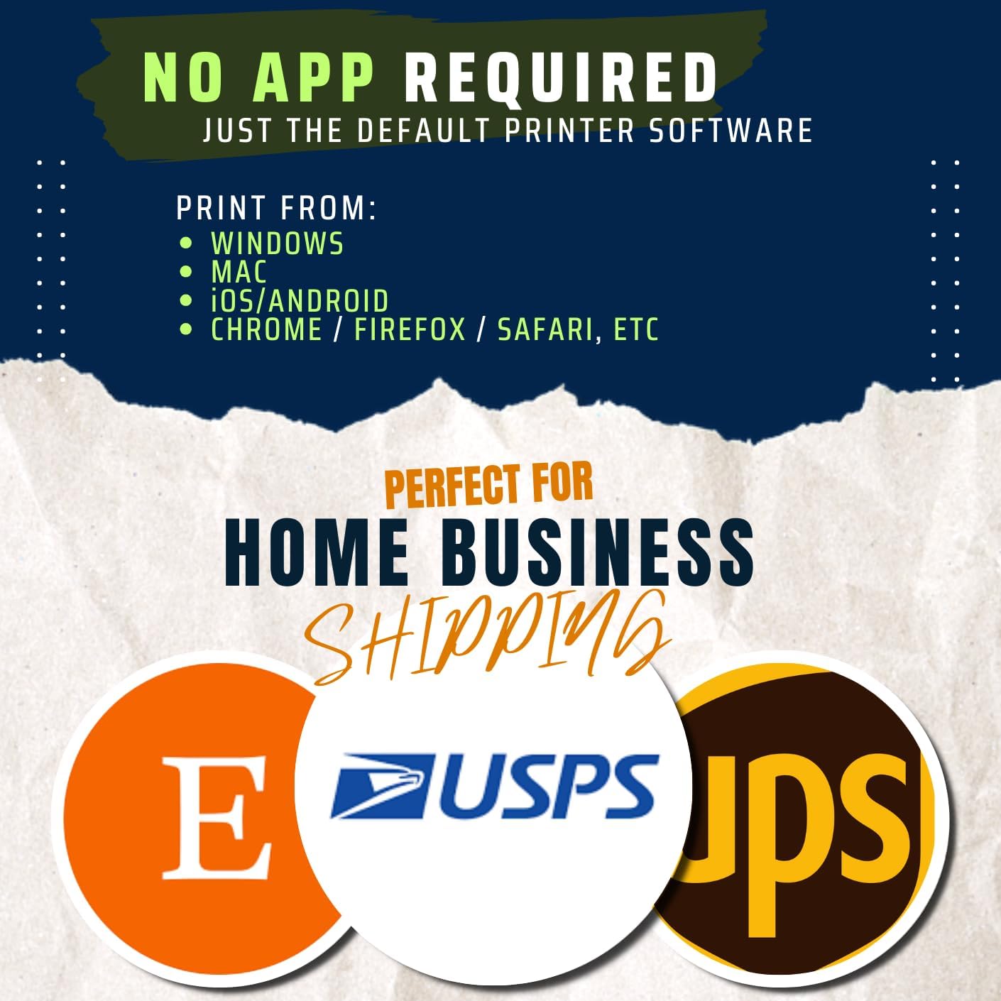 JETZAP Pre-Cut 4x6 Shipping Labels | Work on Most Inkjet and Laser Printers | Just Load & Print | USPS UPS FedEx for Home Printers | 500 Pack